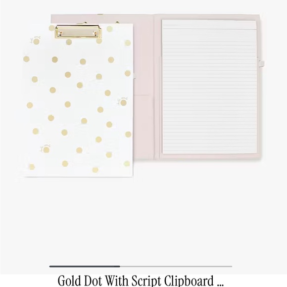 Kate Spade Gold Polka Dot Clipboard - Picture 5 of 5